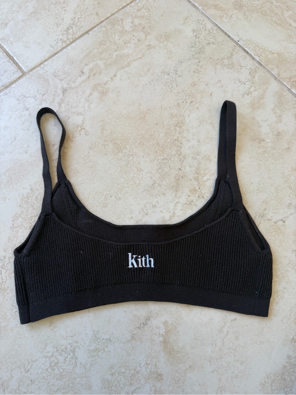 KITH Brown Ribbed Knit Bralette